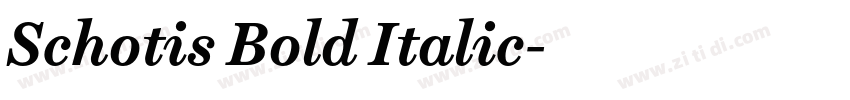 Schotis Bold Italic字体转换 Schotis Bold Italic字体转换